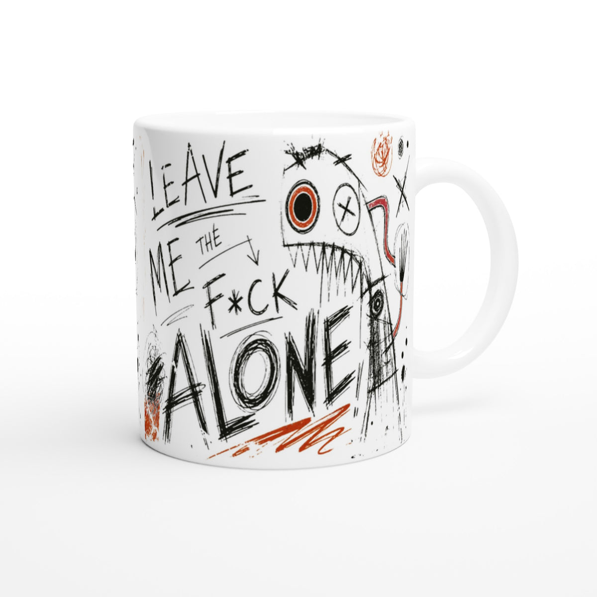 “Leave me the f*ck alone” ceramic mug by Ugly Mug – product view 5