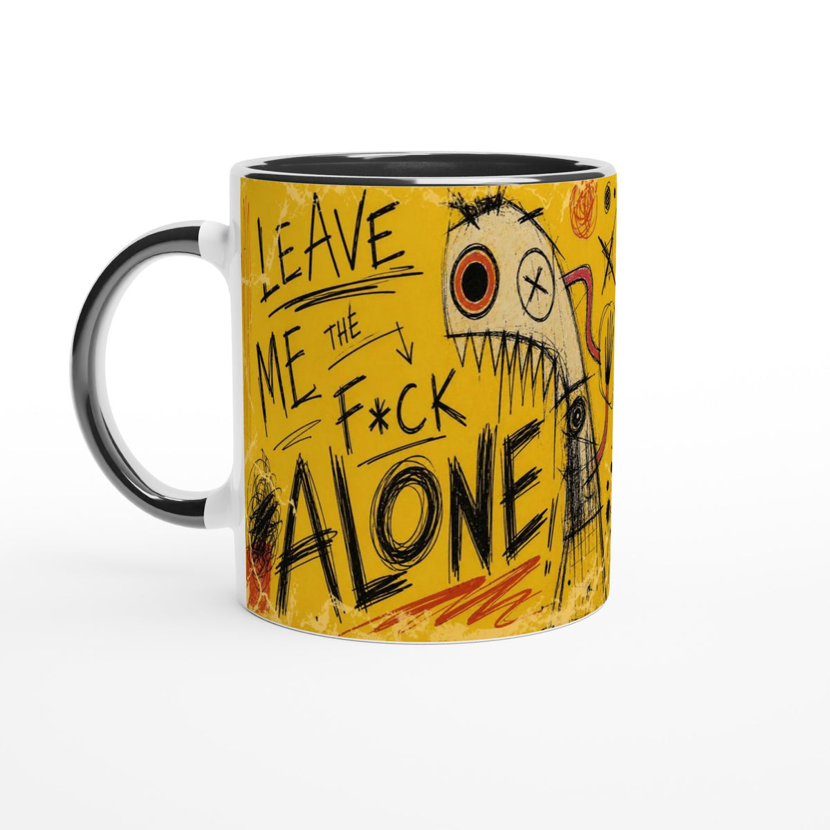 “Leave me the f*ck alone” ceramic mug by Ugly Mug – product view 12