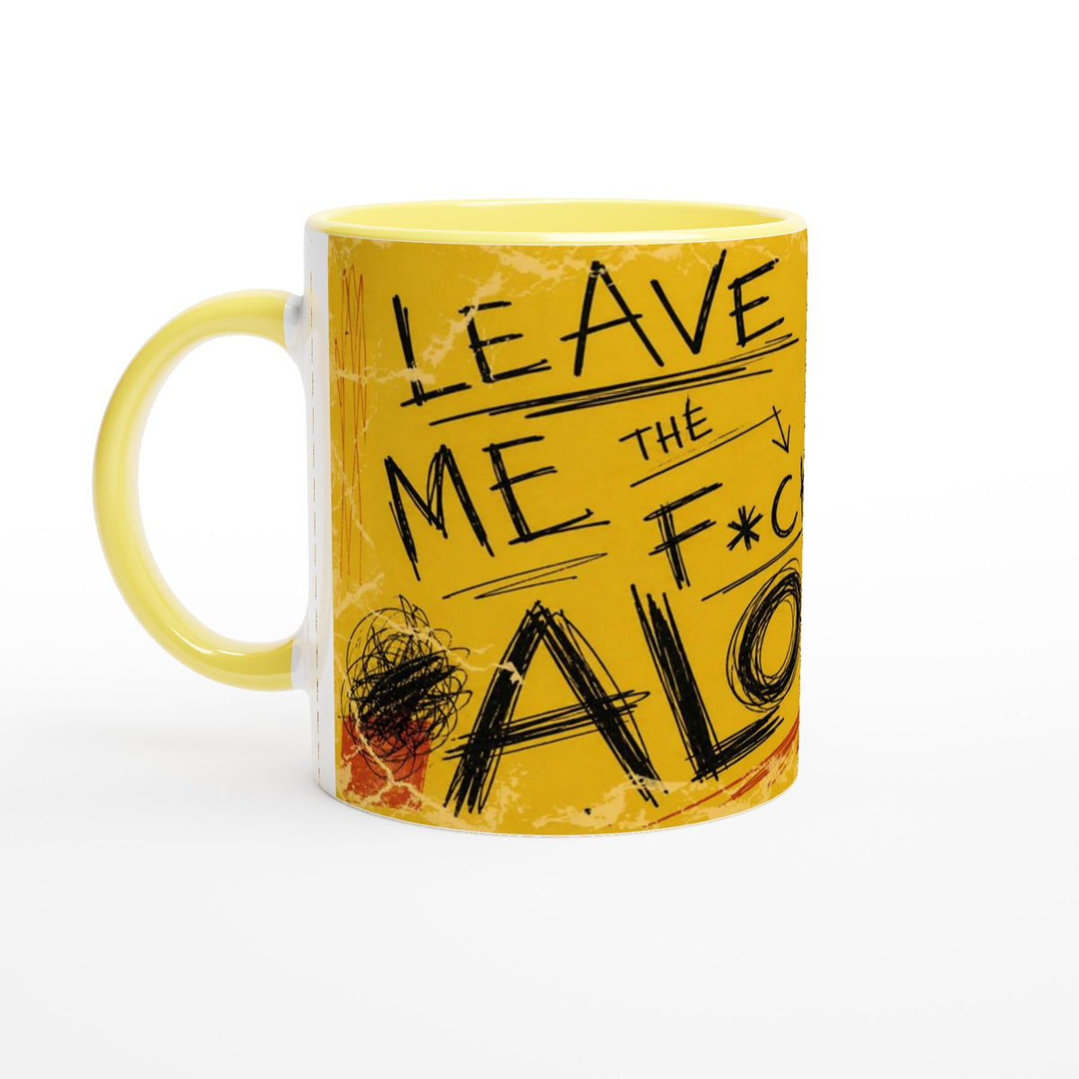 “Leave me the f*ck alone” ceramic mug by Ugly Mug – product view 7